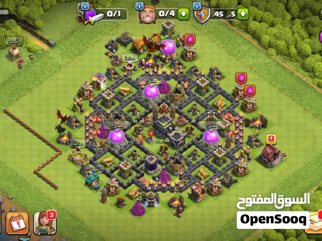 حساب كلاش اوف كلانس البيت مستوى 9 فيه 1500 جوهره
