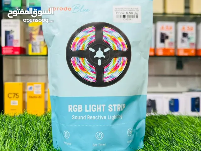 Porodo Blue 16.4 Ft Sound Reactive RGB Strip Light with 44 Key Remote