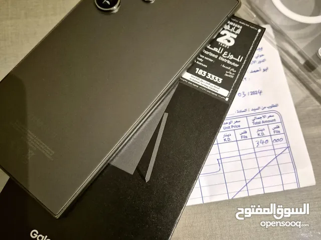 للبيع سامسونج s24 ultra 256 اسود كفالة البابطين كالجديد تماما