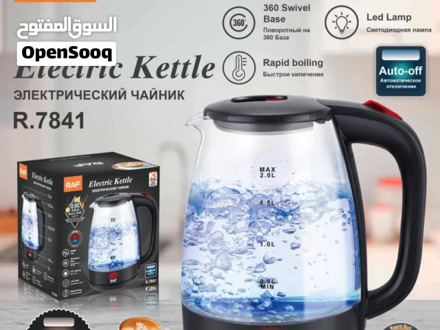 غلاية ماء بايركس زجاج كهرباء سخان مياه كهربائي زجاج 2 لتر  سخانة ماء غلايه مع اضائه Electric kettle