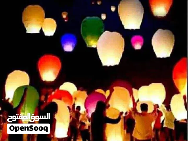 منطاد رومانسي للحفلات للأعراس للصحاري لوادي رم 12 منطاد مضيء مع شمعته
