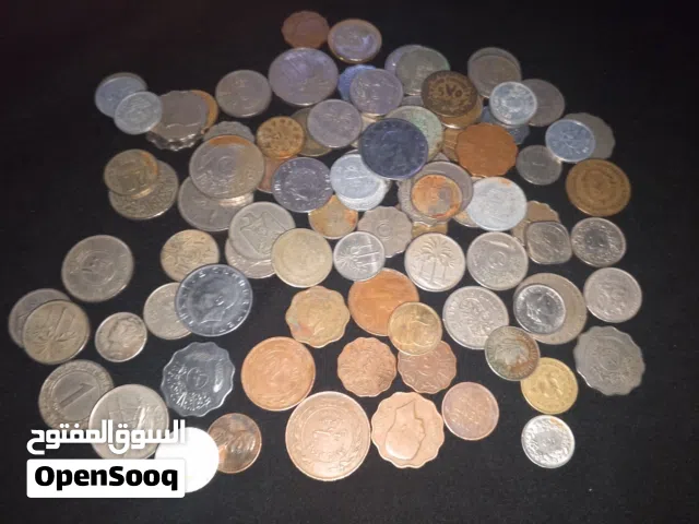 مجموعة عملات تاريخية قديمة (أردني، سعودي، ميركوري فضة) كاملة