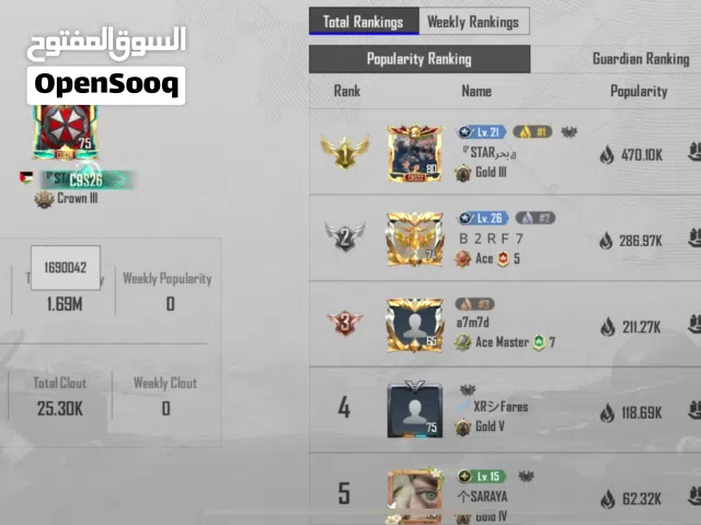 Pubg Accounts and Characters for Sale in Jenin