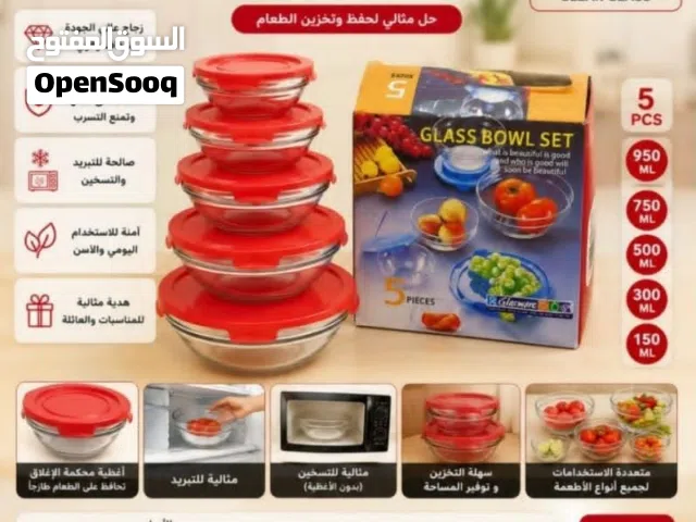 لرغبه الزبائن  وفرنا لكم  برطبانات زجاج  طقم خماسي  الطقم ب 5000 يمني