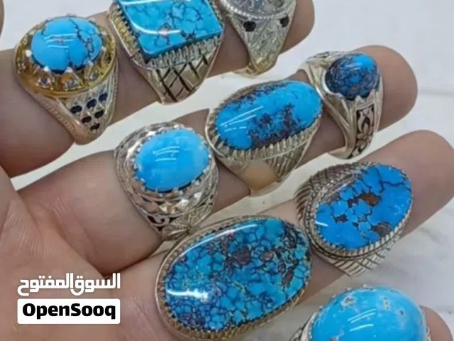 خاتم وحجر من الفيروز الإيراني الأصلي
