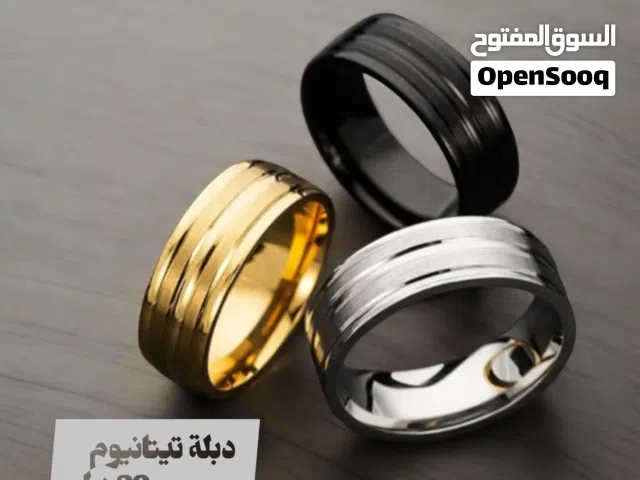 تخفيضات في دبلات تيتانيوم معدن متين لون ثابت مايتغيرش ابدا بالضمان