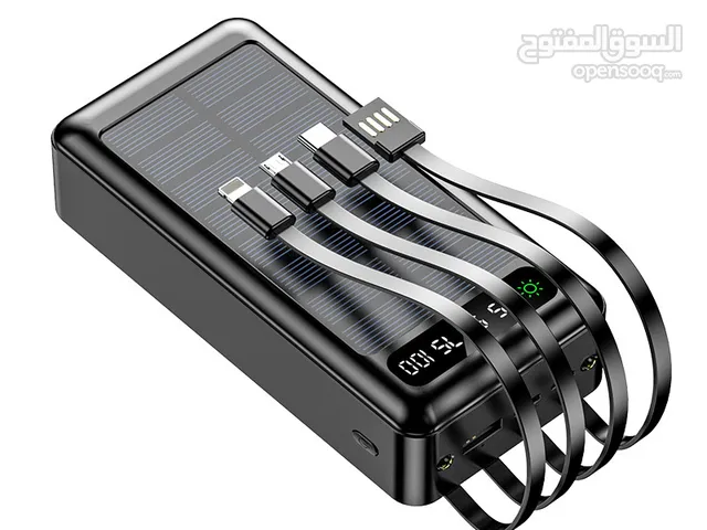 بور بانك 20000mah يشحن على الطاقة الشمسية مع وصلات شحن لكل الهواتف