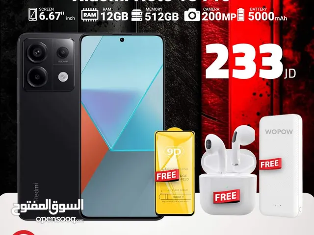 XIAOMI NOTE 13 PRO ( 512 GB ) / 12 RAM NEW /// شاومي نوت 13 برو ذاكرة 512 الجديد