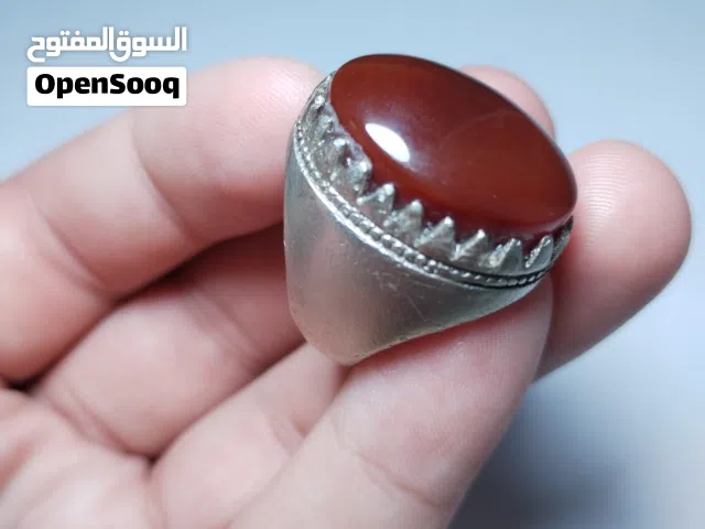 خاتم عقيق يماني طبيعي