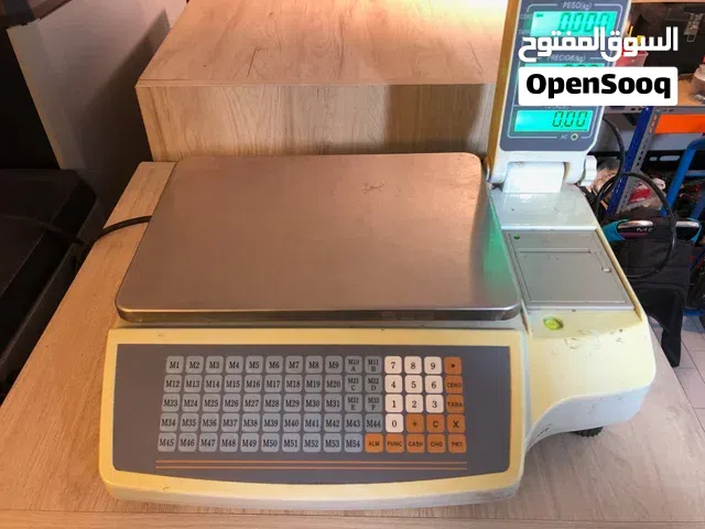 ميزان إلكتروني بطابعة الباركود ودرج منظم أموال