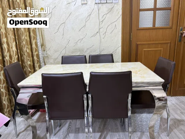 ميز طعام 6 كراسي قوي جداً استعمال قليل ب450