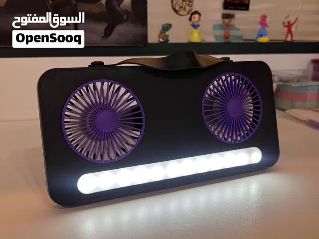 مروحة مكتبية مزدوجة الرأس مع اضاءة بسعر 17 الف مع توصيل للجميع محافظات مجانا