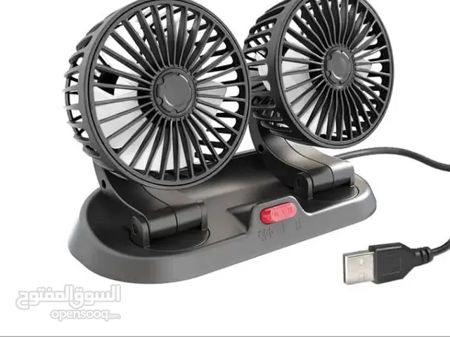 مروحة usb برأسين قابلة للطي والدوران 360° الثبات على جميع أنواع الأسطح يمكن تركيبها في اي مكان 10وات