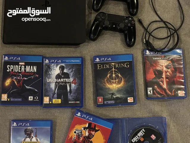 PS4 Slim 500GB + 2 Controllers + 7 Games + HDMI Cable – Excellent Condition