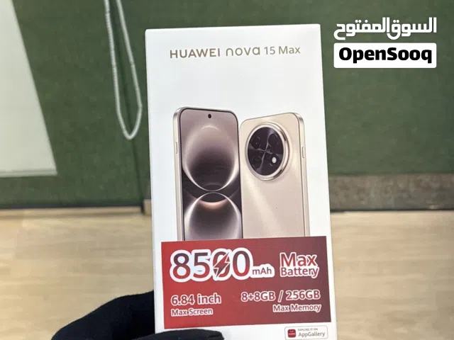PRICE DROP, HUAWEI NOVA 15 MAX 8+256 GB MAX BATTERY 8500mAh SCREEN INCHES:6.84 inch NFC SUPPORT