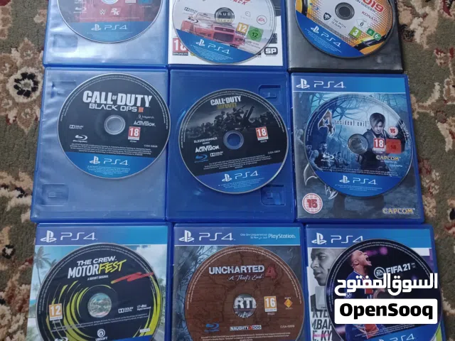 اشرطة بلستيشن 4 نضيفة جدا