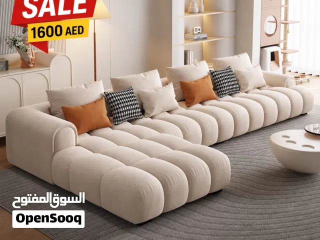 طقم كنب جلد/قماش بحالة رائعة – Premium Quality, Excellent Price