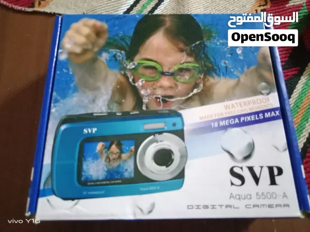 اس في بي كاميرا تحت الماء بشاشة مزدوجة 2.7 انش بلون برتقالي Aqua5800
