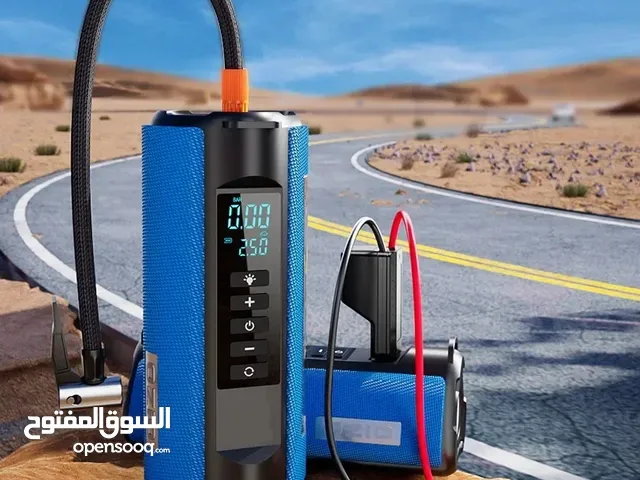 شحن بطارية السيارة • نفخ اطارات السيارات والدراجات والكرات والمراكب • الكشف التلقائي عن ضغط الهواء