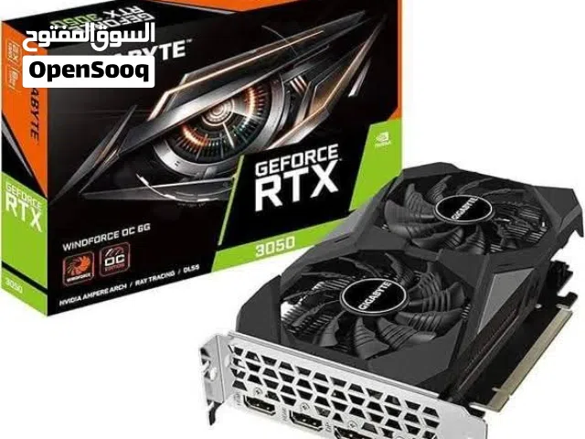 كرت شاشة Rtx 3050 مستعمل نسخة 8G Gigabyte للبيع - بدون باكو