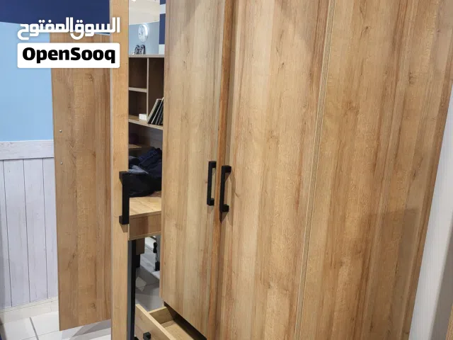 خزانه خشب جديده بالكرتون Anders 3-Door Wardrobe with Drawers