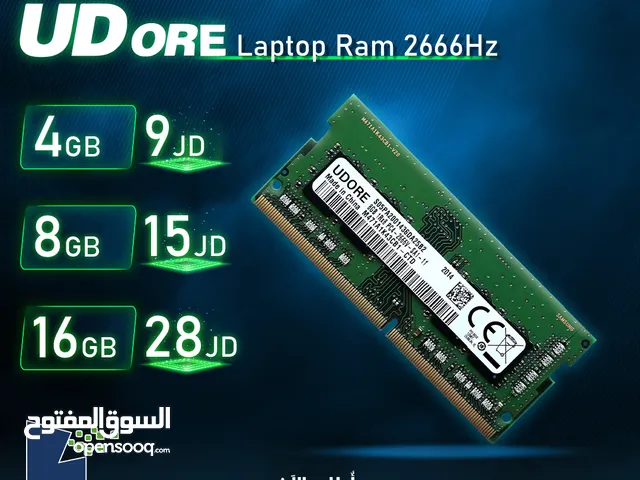 رام لابتوب ماركة يودور الاصلية  بسعر حرق UDore Laptop Ram2666Hz