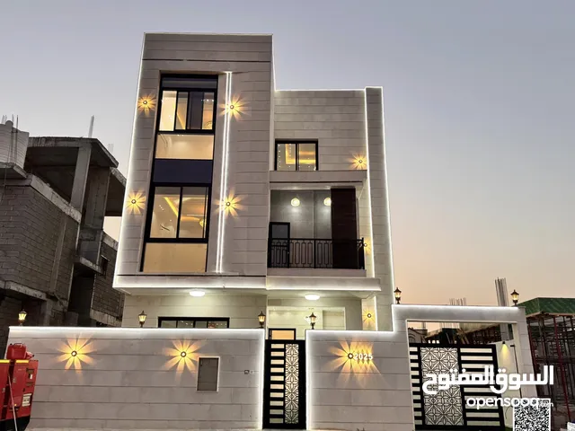 *Um فيلا مودرن للبيع بمنطقة الزاهية 2-عجمان -6 غرف ماستر-مسبح خاص- جلسة روف-حوش كبير - قريبة للخدمات