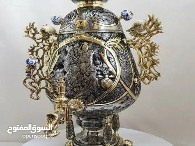 سماور الفحم النحاسية 6-8 ليتر 100./.نحاسية