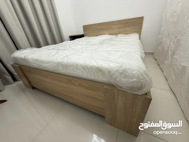 Bed Frame and Mattress 160x200cm (Natural Oak, 2 Drawers). Like New