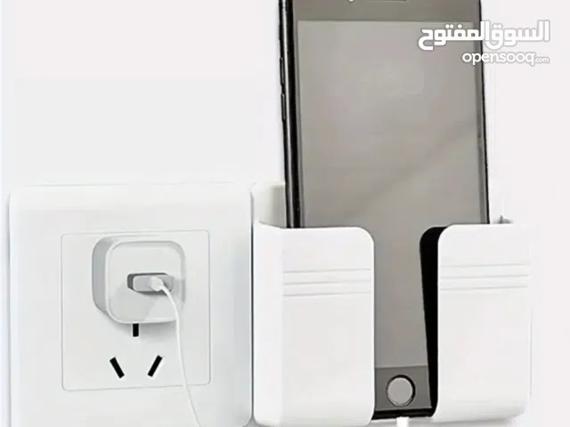 حامل جوال جداري متعدد الاستخدامات (عدد 4 قطع) مع لاصق لتثبيت الريموت أو الهاتف