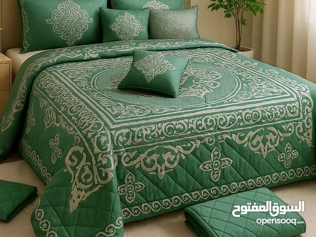 لحافات مخمل جاكار وجهين معا لحاف مضغوط من تحت على ربل يمسك الفرش 6قطع ثقيل درجه اولى
