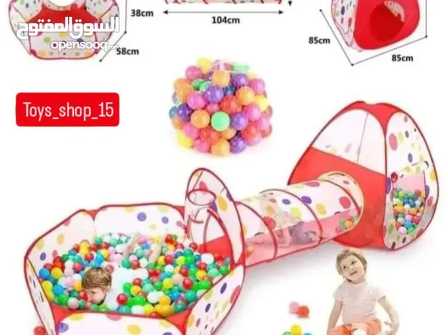 خيمة أطفال مع نفق ومسبح كرات الاصليه، 50 طابه هديه، عرض خاص لفتره محدوده، خمية 3in1