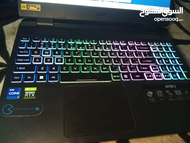 Acer nitro5 i7 12700H المستعمل نظيف نظيف من غير أي عيبه مفيش ولا خبوش أو مكسور 100/00