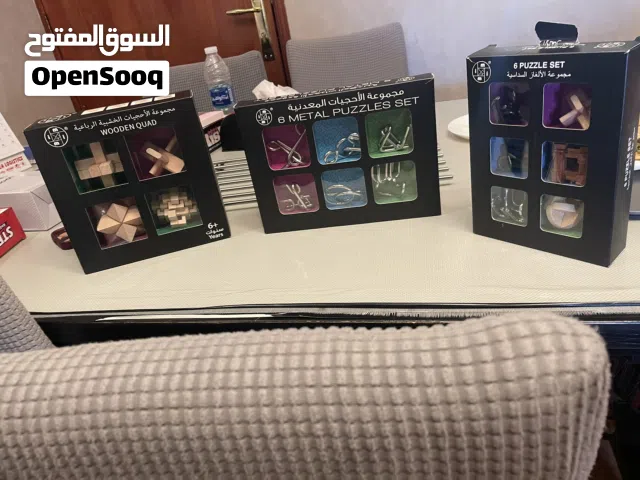 3 Puzzle Sets (Wood + Metal) – Brain Teasers  – 7.5 KWD