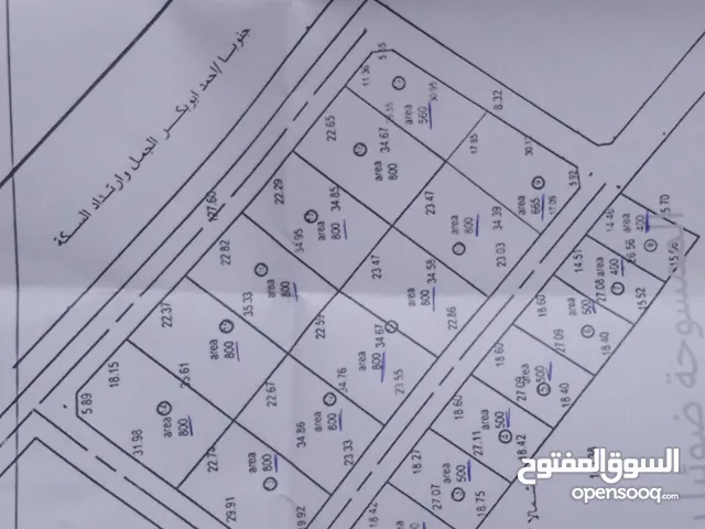 متوفر مقسم سكني في طمينه ورا شيل الشاوش يوجد 800 متر و 500 متر السعر 55 للميترو