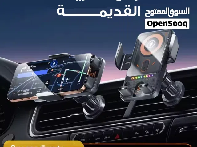 حامل جوال للسيارة مع شحن لاسلكي 15W (F18) – تثبيت على فتحة التهوية – مسكة أوتوماتيك Dual Motor – Typ