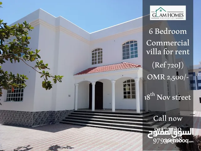 Beautiful 6 BR commercial villa for rent in 18th Nov street Ref: 720J