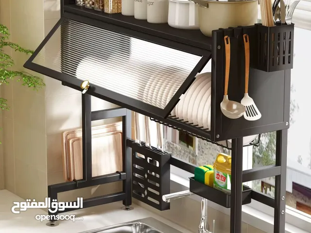 سلة صحون بحوضين مع كافة ملحقات التثبيت وباب أكريليك لحفظ الصحون – قياس 85 سم استمتع بأعلى مستويات
