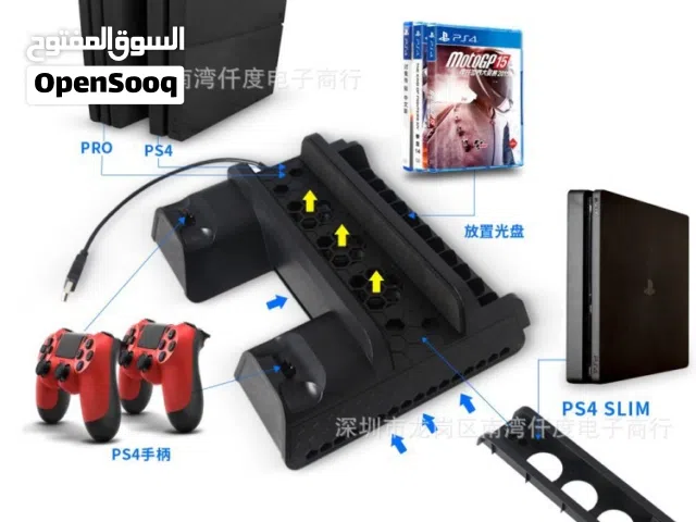 قاعدة التبريد و شاحن يد المتكاملة لجهاز PS4 / Slim / Pro من DOBE – كل ما يحتاجه الجيمر في قطعة واحدة