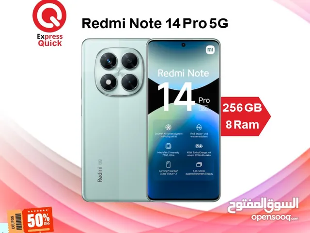 REDMI NOTE 14 PRO 5G ( 256GB ) / 12 RAM NEW /// ريدمي نوت 14 برو ذاكره 256 الرام 12 الجديد كلياً 5G