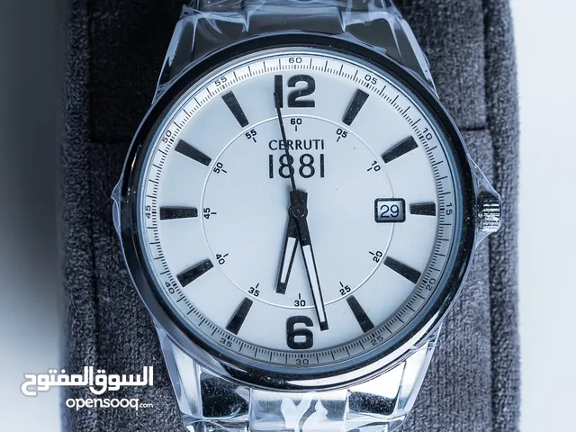 ساعه رجاليه CERRUTI 1881 اصليه مع الختم وطباعه الماركه موجوده خلف الساعه .