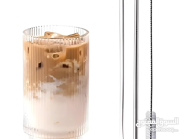 عرض جملة فاخر – أكواب زجاجية مع ملحقات متوفر 250 كوب زجاجي راقٍ كل كوب يحتوي على: ملعقة +