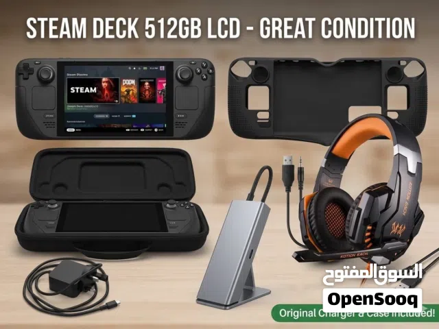 Steam deck 512 GB ستيم ديك حالة ممتازة