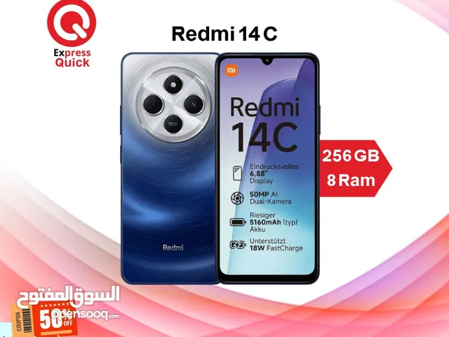 REDMI 14C ( 256GB ) / 16 RAM NEW /// ريدمي 14 سي ذاكره 256 جيجا الرام 16 الجديدكلياً