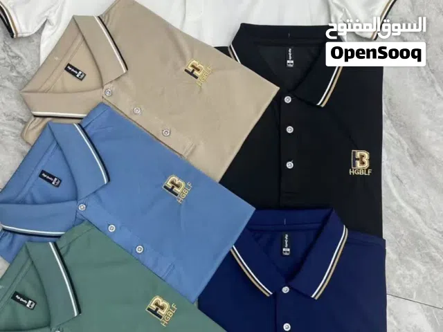 تيشيرت ياخه رجالي اسود ساده لوجو تطريز خامه فلتر صيني ليكرا درجه اولى مناسب لاجواء الصيفية
