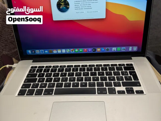 Macbook pro retina 15     msta3mal walakin ba9i n9 pouces pouces
