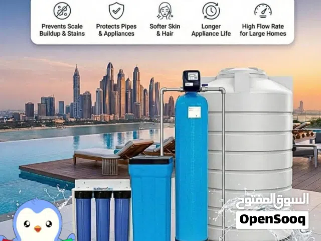 Simplex Whole house water softener with big blue jumbo filter in dubai UAE .