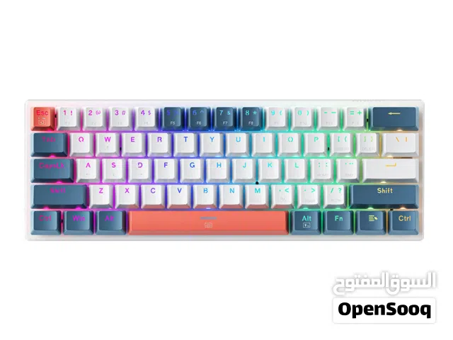 MACHENIKE Gaming Keyboard Blue Switch 61 Keys (K500-B61), Mechanical Keyboard with custom keycaps.