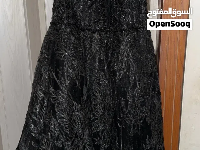 فستان اسود ملكي فخم handmade