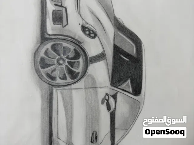 Porsche sketch handmade